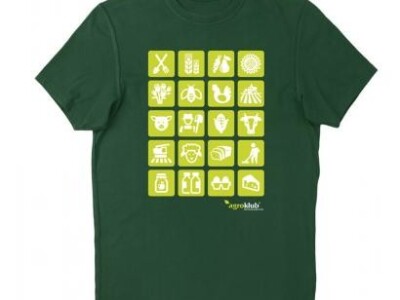 Tamnozelena Agroklub majica - &quot;kvadratići&quot;