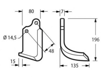 Nož freze MASCHIO U/US/UZ 80X7 **original**
