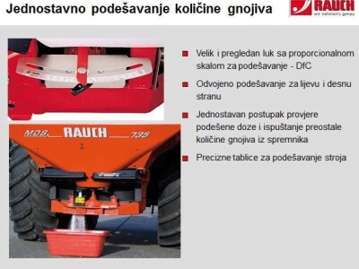 RAUCH MDS  serija strojeva za raspodjelu mineralnih gnojiva