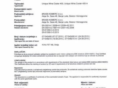 UNIQUE WINE COOLER 400