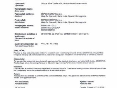 UNIQUE WINE COOLER 400