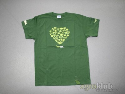Tamnozelena Agroklub majica - "srce"