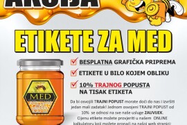 Etikete za med / Naljepnice za staklenke s medom