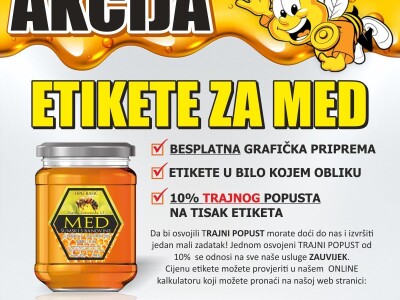 Etikete za med / Naljepnice za staklenke s medom