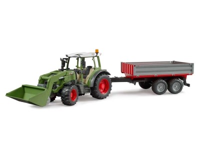 Bruder Fendt Vario 211 s prednjim utovarivačem i kiper prikolicom