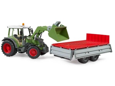 Bruder Fendt Vario 211 s prednjim utovarivačem i kiper prikolicom