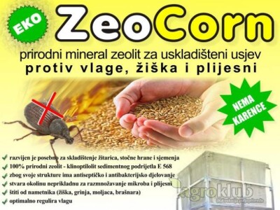 ZeoCorn zeolit za zaštitu skladištenog žita i kukuruza od aflatoksina, plijesni i žiška
