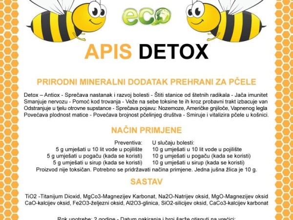 Apis Detox - Prirodni mineralni dodatak prehrani za pčele