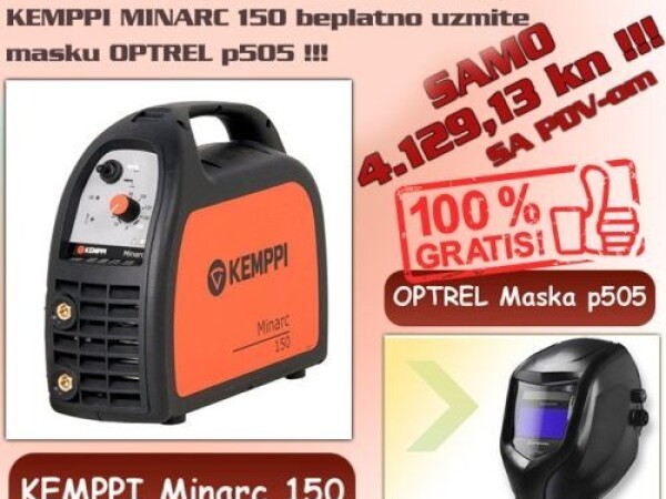 Kemppi Minarc 150 + Optrel maska p505 (Promo cijena!!!)