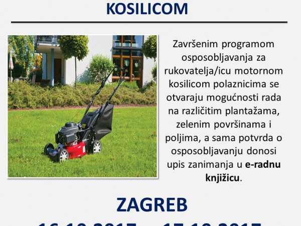 Program osposobljavanja za   RUKOVATELJA/ICU SAMOHODNOM MOTORNOM KOSILICOM