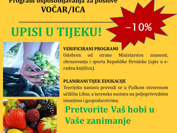 Program osposobljavanja za poslove voćara/ice