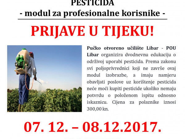 Tečaj za održivu uporabu pesticida