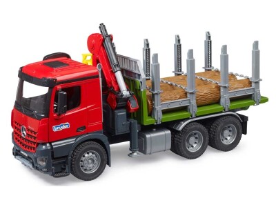 Bruder MB Arocs kamion za drva s kranom za utovar, grabilicom i 3 debla
