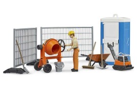 Bruder građevinski set i radnik s kacigom