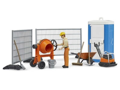 Bruder građevinski set i radnik s kacigom