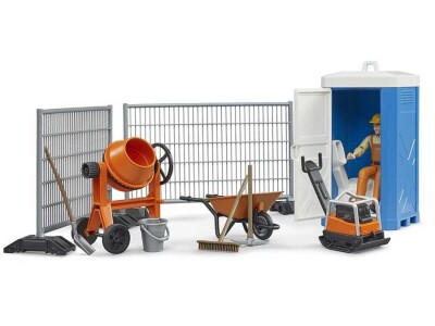 Bruder građevinski set i radnik s kacigom