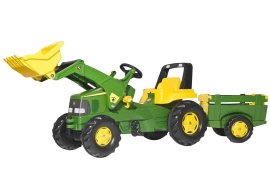 John Deere RollyJunior Full Set – Traktor na pedale sa utovarivačem i prikolicom