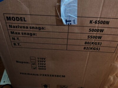 Agregat benzinski 5, 5kw nov u kutiji