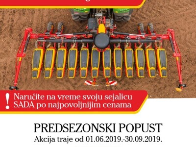 Akcija! Predsezonski popust na Tempo sejalice!