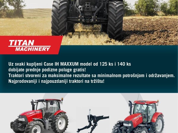 Akcija: Uz kupovinu Case IH Maxxum 125 ili Maxxum 140 prednje poluge gratis