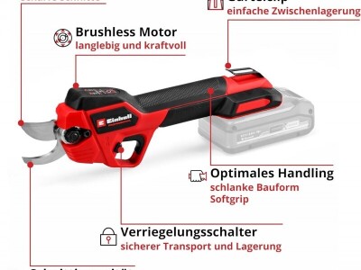 Aku škare za obrezivanje - Einhell PXC, GP-LS 18/28 Li BL-Solo