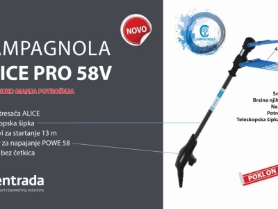 Ekološki tresač maslina Alice 58V - novo iz tvornice Campagnola!