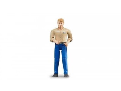 Bruder figurica muškarac bijela koža - plave hlače