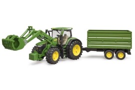 Bruder John Deere 7R 350 s prednjim utovarivačem i tandem kiper prikolicom