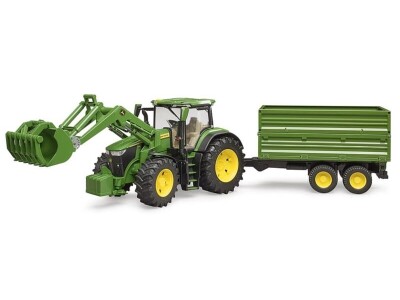 Bruder John Deere 7R 350 s prednjim utovarivačem i tandem kiper prikolicom