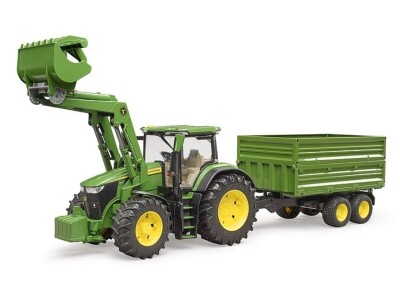 Bruder John Deere 7R 350 s prednjim utovarivačem i tandem kiper prikolicom