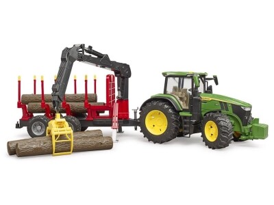 Bruder John Deere 7R 350 sa šumskom prikolicom i 4 debla