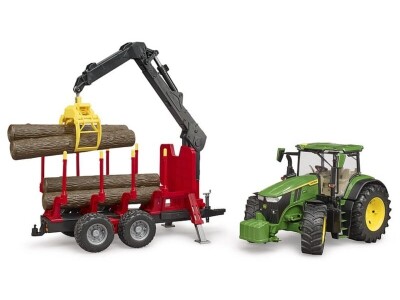 Bruder John Deere 7R 350 sa šumskom prikolicom i 4 debla