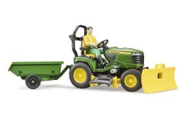 Bruder John Deere traktor kosilica sa vrtlarom i prikolicom