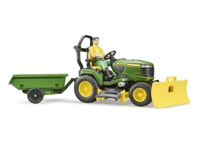 Bruder John Deere traktor kosilica sa vrtlarom i prikolicom
