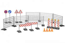 Bruder set cestovne ograde + znakovi