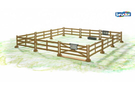 Bruder set ograda smeđa