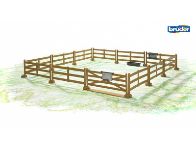 Bruder set ograda smeđa