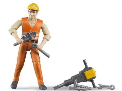 Bruder set građevinski radnik + alat