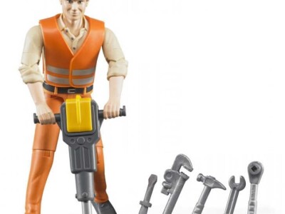 Bruder set građevinski radnik + alat