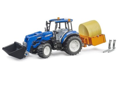 Bruder traktor New Holland T5.120 s utovarivačem i priključkom