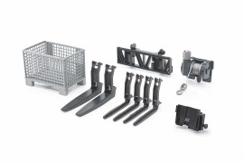 Bruder set priključci vitlo, viljuškar, kavez za teret