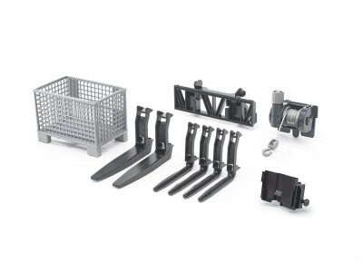 Bruder set priključci vitlo, viljuškar, kavez za teret