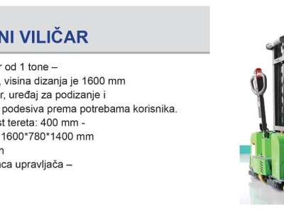 Električna vozila, kolica, viličari i samovozne platforme