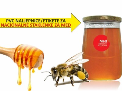 Etikete za med / Naljepnice za staklenke s medom