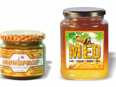 Etikete za med / Naljepnice za staklenke s medom