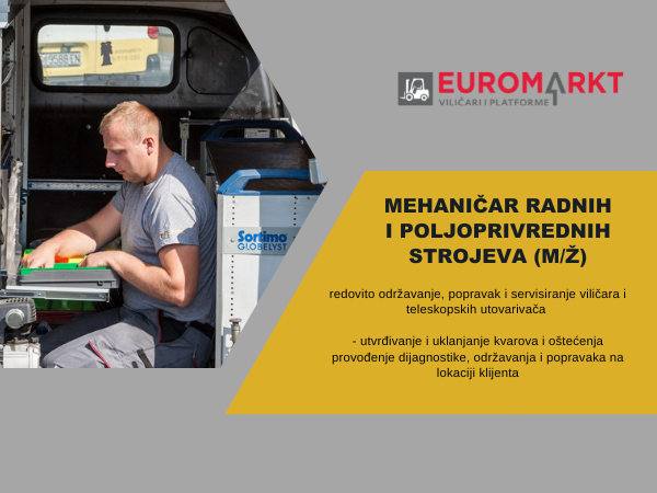 Euromarkt zapošljava -  Mehaničar radnih i poljoprivrednih strojeva (m/ž)
