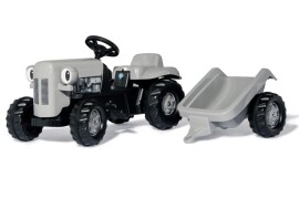 Rolly Toys traktor na pedale Little Grey Fergie sivi s prikolicom