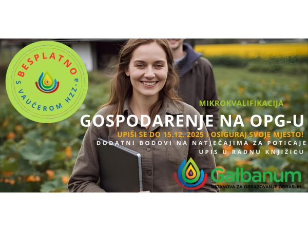 Iskoristite priliku i besplatno usavršite Gospodarenje OPG-om