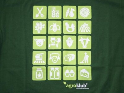 Tamnozelena Agroklub majica - &quot;kvadratići&quot;