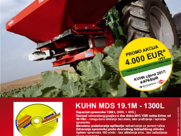 Rasipač mineralnog gnojiva Kuhn MDS 19.1M